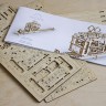 Механічний 3D пазл-конструктор UGears Трамвайчик Дерев'яний 154 деталей (70008)